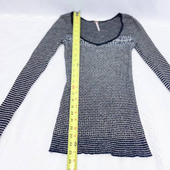 Free People Y2k Women's Wool Blend Sweater Boho Long Sleeve Shirt - Picture 4 of 11